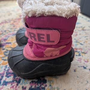 Sorel Pink and Black Winter Boots